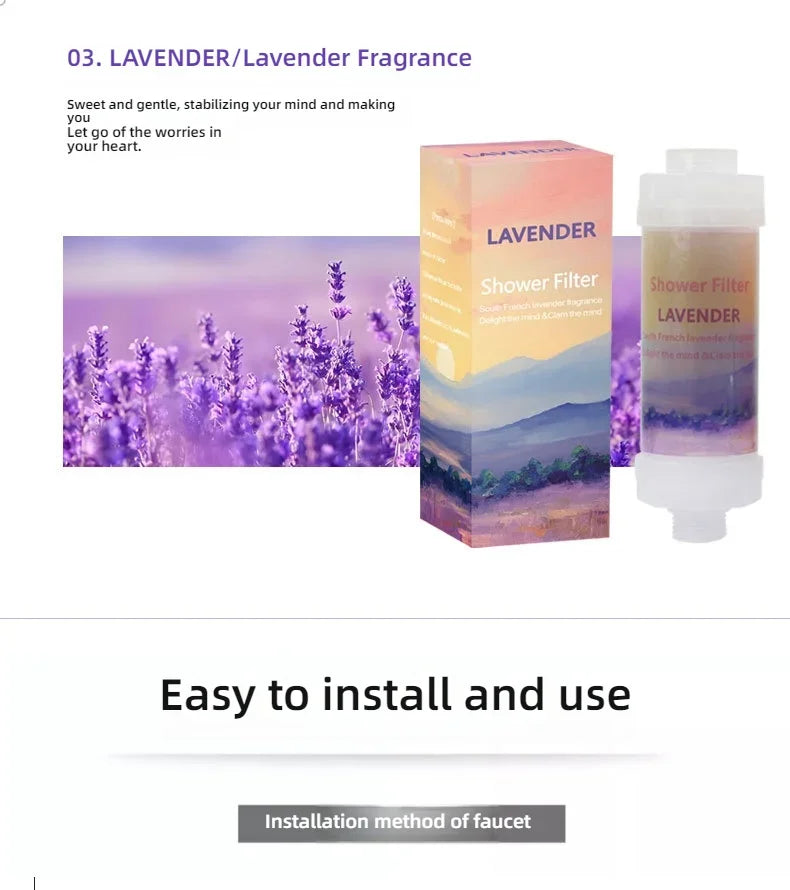 Shower Head Filter Bathroom Hard Water Filter Vitamin C Replacement Cartridge Remove Chlorine Fluoride Heavy Metals