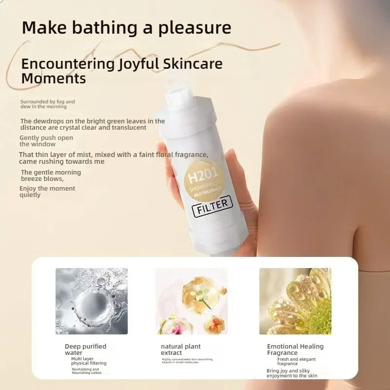 Shower Head Filter Bathroom Hard Water Filter Vitamin C Replacement Cartridge Remove Chlorine Fluoride Heavy Metals